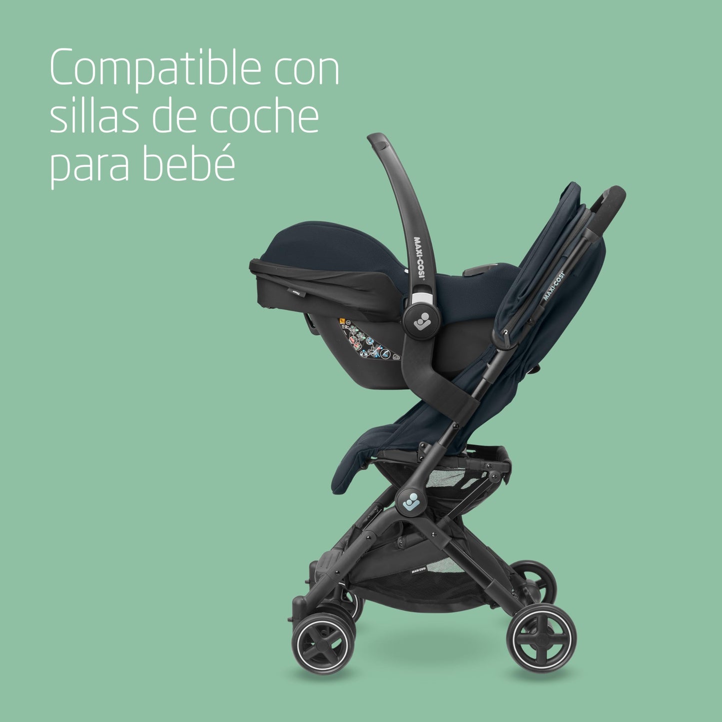 Maxi-Cosi Lara2 Silla de Paseo Ligera y Compacta, con Plegado Automático y Reclinación Total, de 0 a 4 Años (hasta 22 kg), Essential Graphite