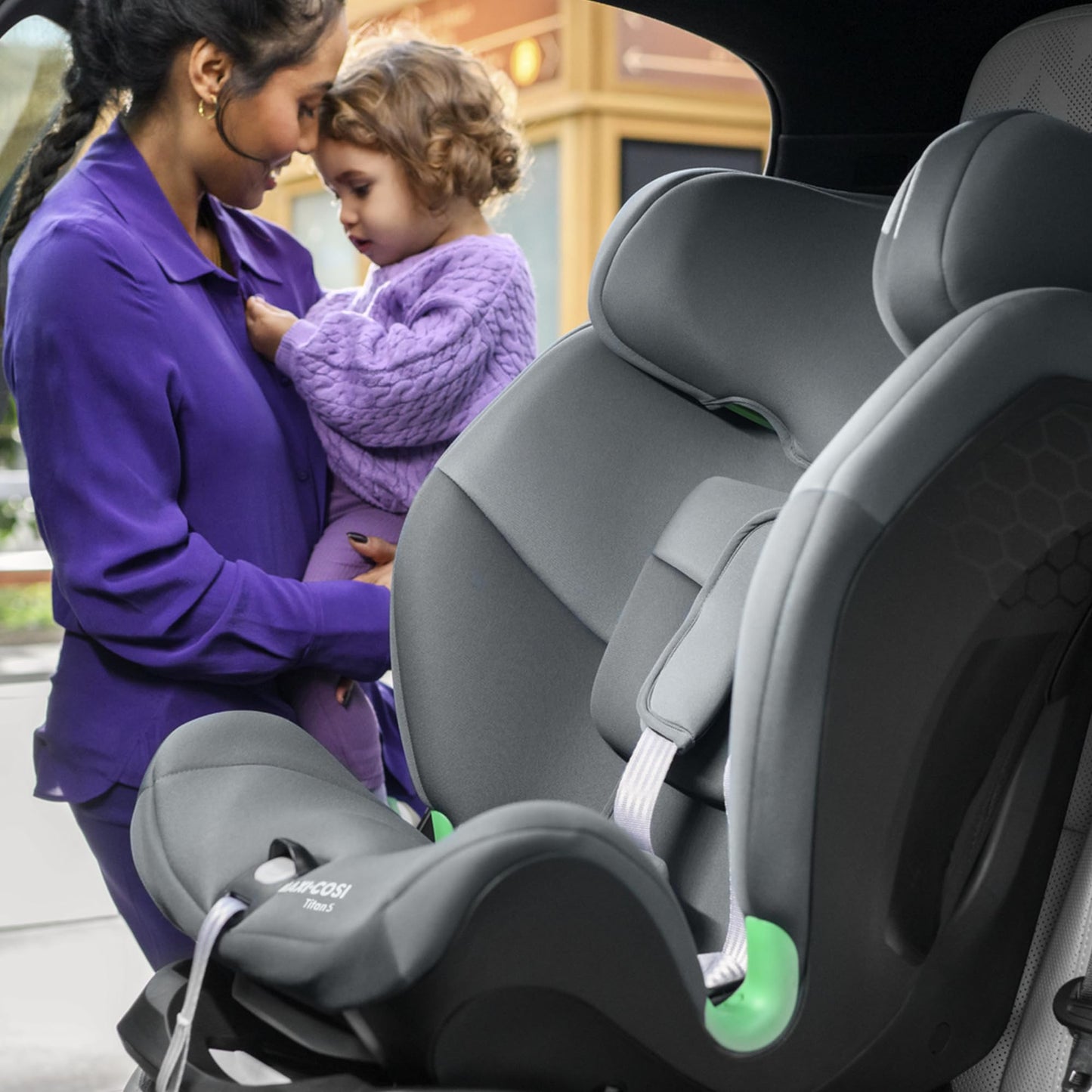 Maxi-Cosi Titan S i-Size Silla de Coche Evolutiva con ISOFIX, 5 Reclinaciones y Protección G-CELL, de 15 Meses a 12 Años (76-150 cm), Tonal Black