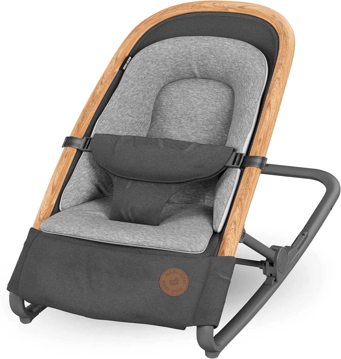 Maxi-Cosi Kori Hamaca y Balancín Bebé 2 en 1, Ligera y Plegable, con 3 Reclinaciones, de 0 a 6 Meses (hasta 9 kg), Essential Graphite