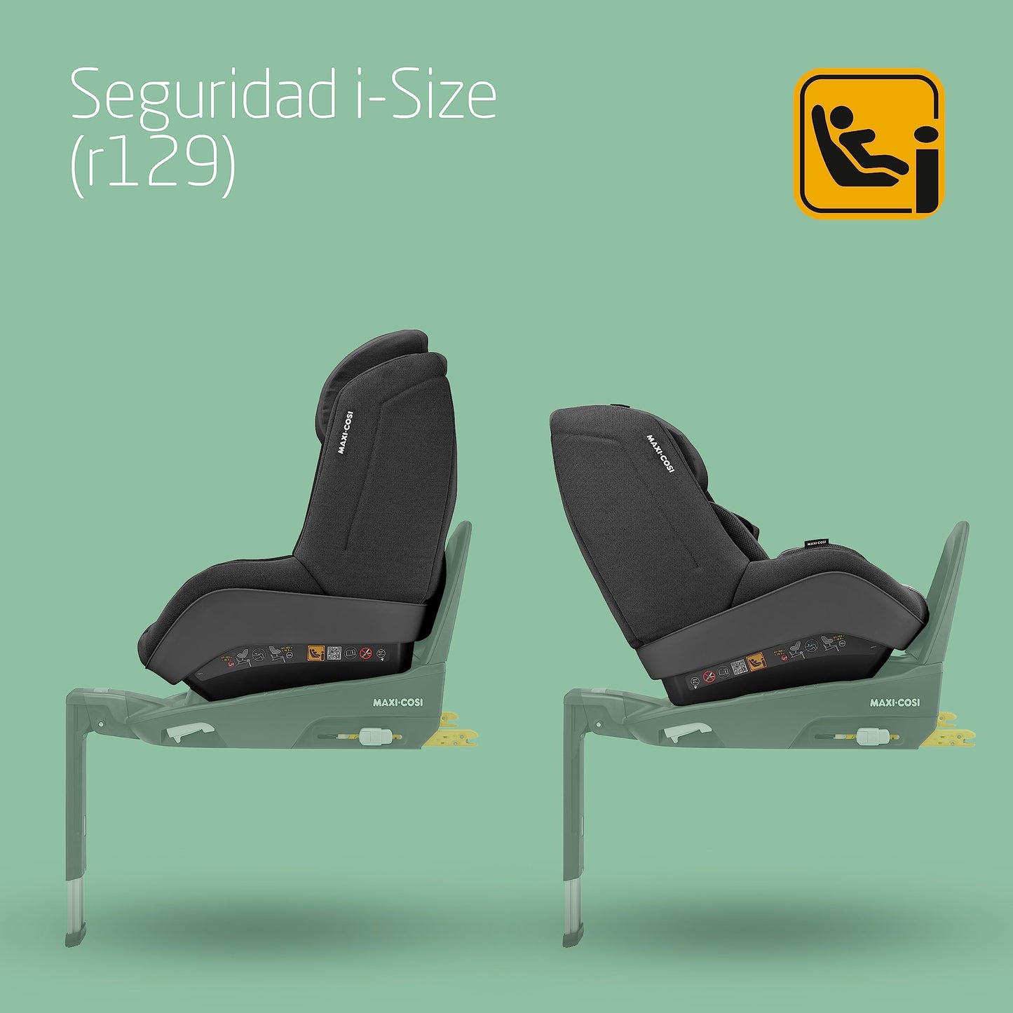 Maxi-Cosi Pearl Pro² Silla de Coche i-Size, con ISOFIX, de 6 Meses a 4 Años (67 a 105 cm), Negro