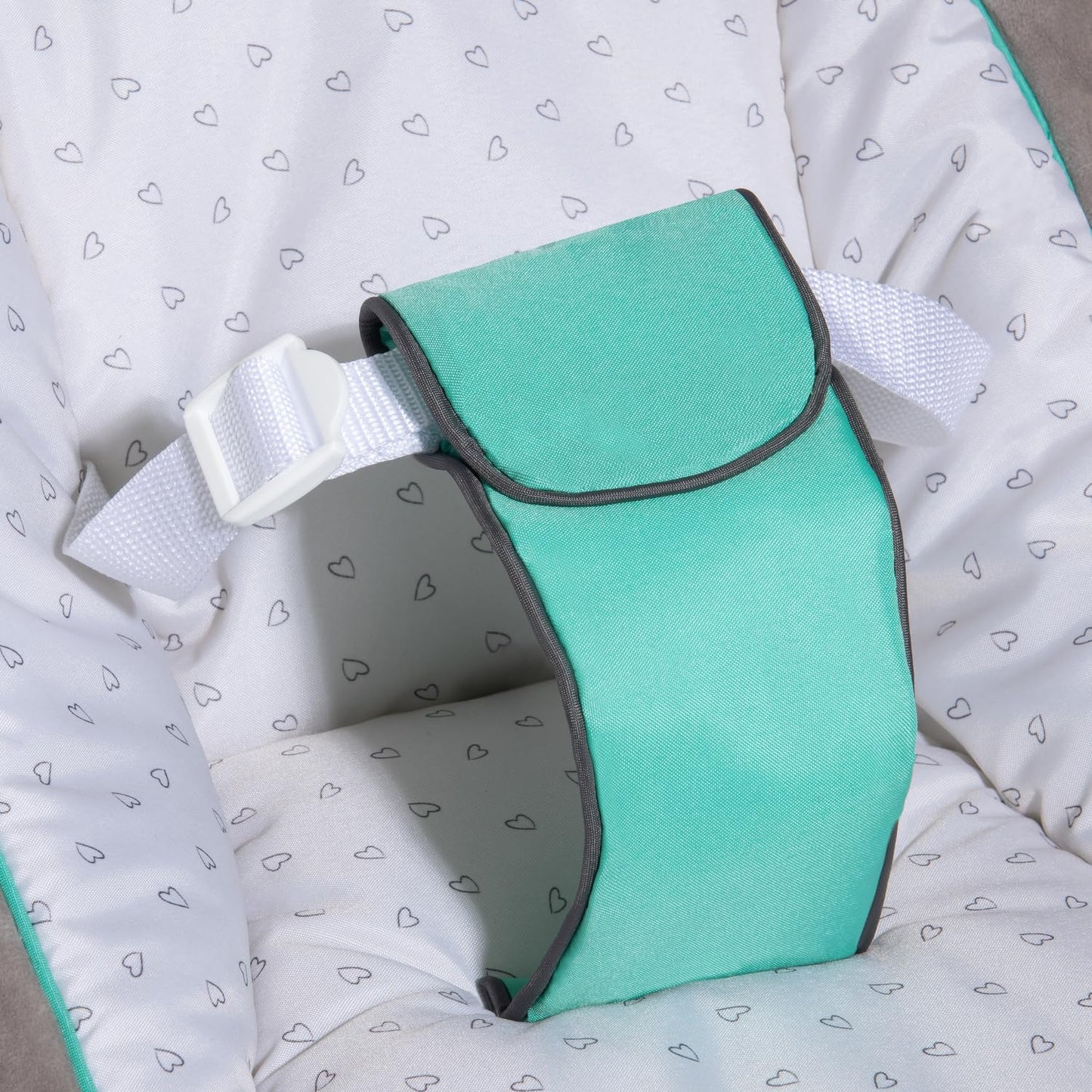 hauck Sit N Relax Trona Evolutiva con Hamaca para Bebé, desde 0 Meses, Plegable, Altura Regulable, Hearts/Grey